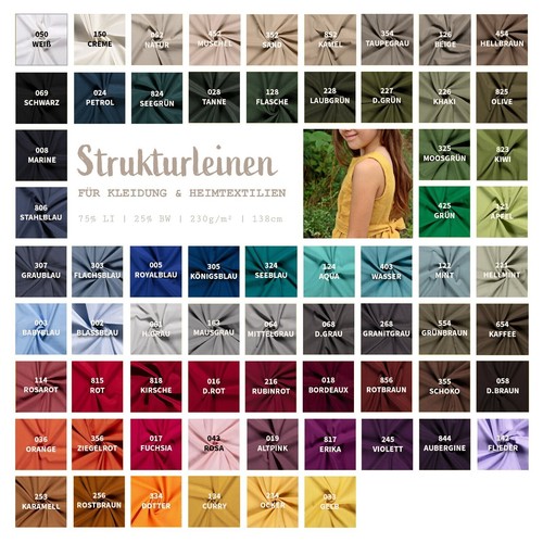 Strukturleinen meterware - strukturleinen,