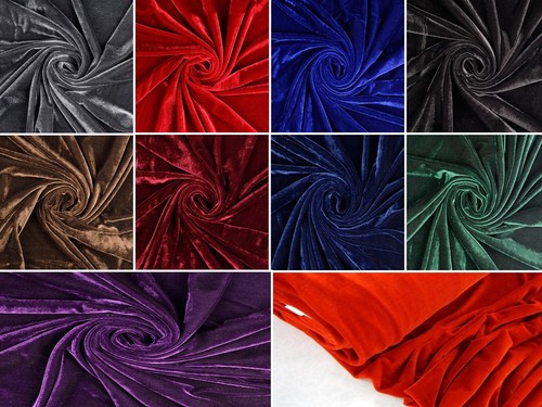 Stretch samt stoff velour - stretch,