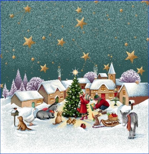 Weihnachtsstoff panel gobelin - weihnachtsstoff,