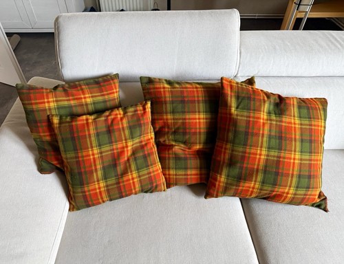 Dekokissen 4er set kariert - dekokissen,